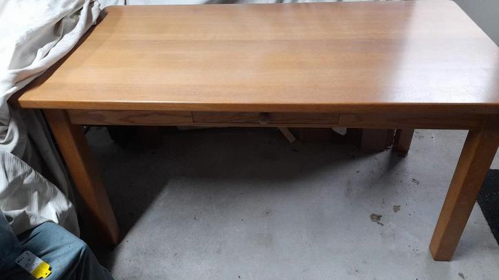 Eiken tafel, Huis en Inrichting, Tafels | Eettafels, Zo goed als nieuw, 50 tot 100 cm, 200 cm of meer, Vijf personen of meer, Rechthoekig