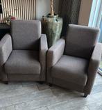 Twee bruine fauteuils, Ophalen, Zo goed als nieuw, 75 tot 100 cm, 50 tot 75 cm