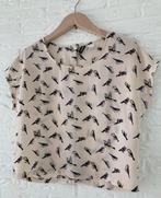 Lief topje 🦜🦆🪶bloesje met vogeltjes Print S 36, Kleding | Dames, Blouses en Tunieken, H&M, Beige, Ophalen of Verzenden, Zo goed als nieuw