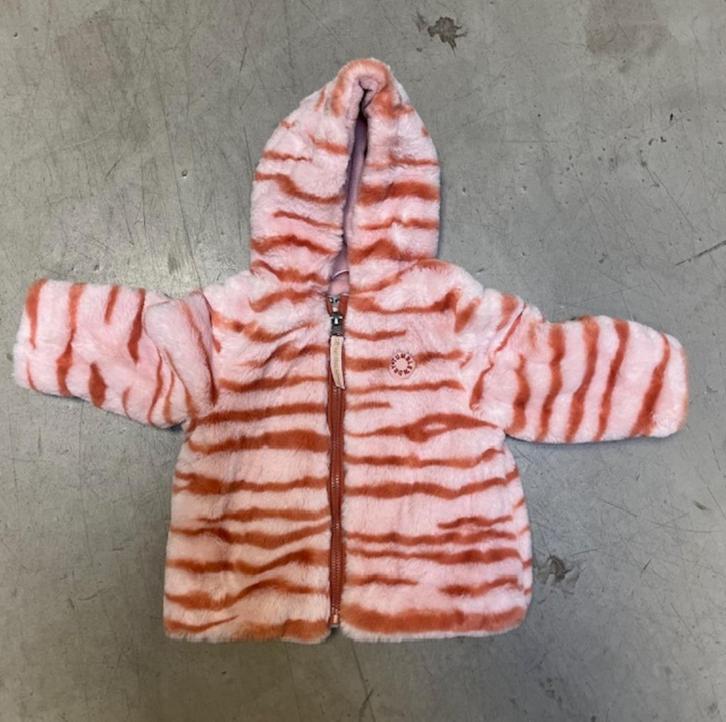 Tumble 'N Dry fluffy jas roze, maat 62, Kinderen en Baby's, Babykleding | Maat 62, Zo goed als nieuw, Meisje, Jasje, Ophalen of Verzenden