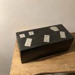 Vintage Houten Spelletjesdoos - Domino, Dobbelstenen, Kaarte, Antiek en Kunst, Ophalen of Verzenden