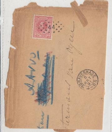 Envelop uit 1891 met Koning Willem III - NVPH-21 beschikbaar voor biedingen