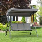 Tuin schommelbank met Verstelbaar Dak, Tuin en Terras, Tuinbanken, Verzenden, Nieuw, Metaal, Schommelbank