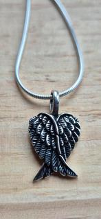 Zilveren kettinghanger Engelenveren, Nieuw, Ophalen of Verzenden, Kruis of Symbool, Zilver