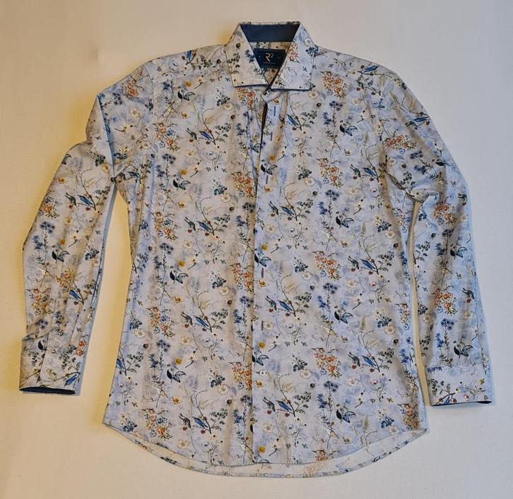 R2 Amsterdam - Overhemd - Bloemenprint - Maat 40, Kleding | Heren, Overhemden, Nieuw, Halswijdte 39/40 (M), Overige kleuren, Ophalen of Verzenden
