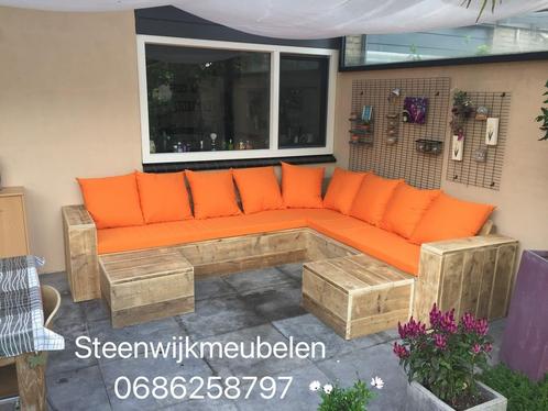 Loungeset hoekbank tuinmeubelen steigerhout tuinbank eetbank, Tuin en Terras, Tuinbanken, Nieuw, Ophalen of Verzenden