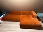 4x6 Sofa modulaire bank oranje velours, 100 tot 125 cm, Modulaire bank, 250 tot 300 cm, Gebruikt