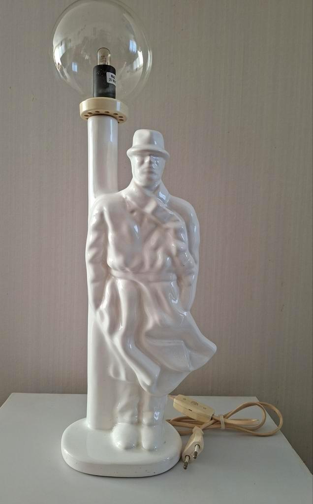 Vintage jaren 70 80 tafellamp detective, Huis en Inrichting, Lampen | Tafellampen, Gebruikt, Minder dan 50 cm, Ophalen of Verzenden