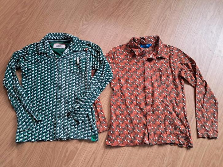 Set van 2 leuke blouses maat 134/140, Kinderen en Baby's, Kinderkleding | Maat 134, Zo goed als nieuw, Jongen of Meisje, Overhemd of Blouse