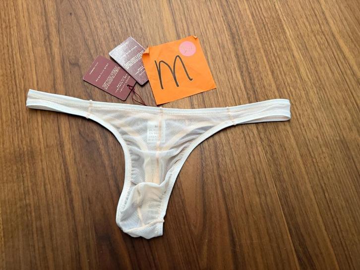 nylon string, huidskleur, maat M, doorschijnend, Kleding | Heren, Ondergoed, Slip, Ophalen of Verzenden