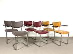 vintage buisframe stoelen model 2011 voor De Wit, Schiedam,, Huis en Inrichting, Stoelen, Ophalen, Gebruikt, Wit, Eén