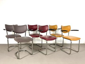 vintage buisframe stoelen model 2011 voor De Wit, Schiedam, beschikbaar voor biedingen
