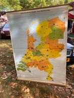 Vintage landkaart van Nederland, Antiek en Kunst, Ophalen, Aardrijkskunde