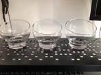 Set van 3 dessert schaaltjes, Schaal, Rond, Ophalen of Verzenden, Glas