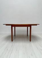 Vintage Deense Teak Eettafel Uitschuifbare Design Jaren 70, 50 tot 100 cm, 150 tot 200 cm, Ophalen of Verzenden, Zo goed als nieuw