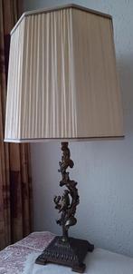 Vintage staande bronzen schemerlamp, Huis en Inrichting, Lampen | Vloerlampen, Ophalen, Gebruikt, Vintage, Metaal