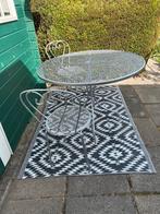Tuintafel met 2 stoelen diameter tafel 105cm, Tuin en Terras, Tuintafels, Ophalen, Gebruikt, Rond, Metaal