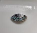 Parelmoer van de Pauaschelp met Onyx . Alpaca made in Mexico, Sieraden, Tassen en Uiterlijk, Broches, Overige materialen, 4 tot 7 cm