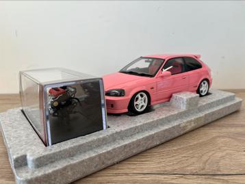 Honda civic Type R (EK9) 1:18 Motorhelix Sweet Pink beschikbaar voor biedingen