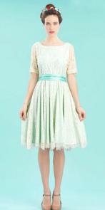 Feestjurk, Bruidsjurk, Galajurk, Gelegenheidsjurk maat L, Kleding | Dames, Jurken, Verzenden, Wit, Maat 42/44 (L), Zo goed als nieuw