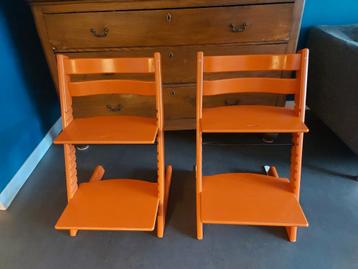stokke tripp trapp kinderstoel oranje beschikbaar voor biedingen