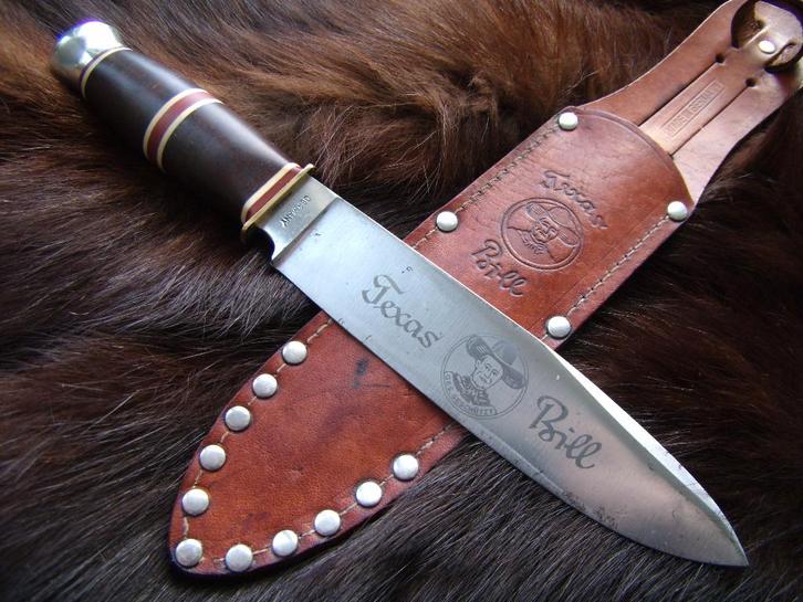 Vintage Puma 8101 Texas Bill "Lang" - Dolkmes / Mes, Caravans en Kamperen, Kampeergereedschap, Zo goed als nieuw, Ophalen of Verzenden