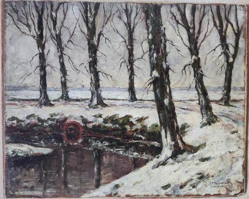 Louis van Soest (1867-1948)-Winterlandschap (1904), Antiek en Kunst, Kunst | Schilderijen | Klassiek, Ophalen of Verzenden