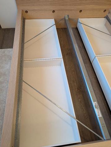 IKEA MALM bedframe 160x200 met 4 lades – eiken - afbeelding 2