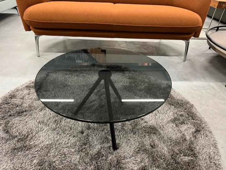 Nieuw Beek Maupertuus Salontafel Zwart Glas Design Tafel 60, Huis en Inrichting, Tafels | Salontafels, Nieuw, Minder dan 50 cm