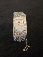 Prachtig oude antieke armband, zilver, gemerkt, gegraveerd, Ophalen of Verzenden, Gebruikt, Zilver, Zilver
