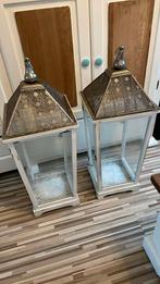 2 hele grote windlichten, Ophalen, Gebruikt, Metaal, 75 cm of meer