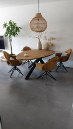 Eettafel met 4 draaifauteuils van XOOON., Huis en Inrichting, Tafels | Eettafels, Ophalen, 100 tot 150 cm, Zo goed als nieuw, Vijf personen of meer