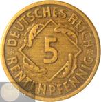 Duitsland Weimar Republiek - Misslag 5 Rentenpfennig 1923 G, Postzegels en Munten, Ophalen of Verzenden, Duitsland, Losse munt