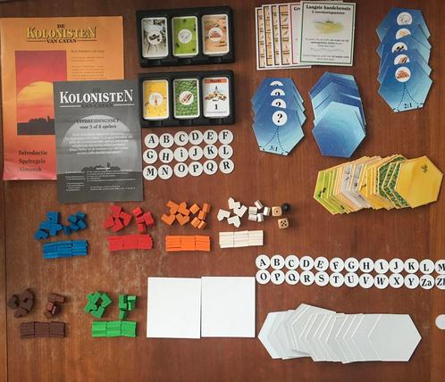 Kolonisten van Catan basisspel 4p inclusief uitbreiding 5/6p, Hobby en Vrije tijd, Gezelschapsspellen | Bordspellen, Zo goed als nieuw