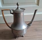 Antieke Tinnen Koffiekan met Rotan Handvat, Ophalen of Verzenden