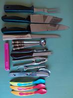 Keukenbestek allerlei o.a. Le Chef vleesset, Ophalen of Verzenden, Zo goed als nieuw, Rvs of Chroom, Vaatwasserbestendig