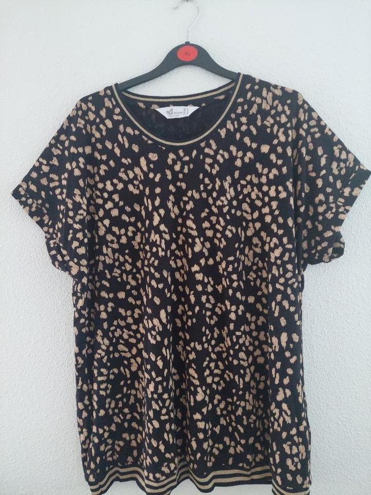 Nieuw blouse L.80cm Mia Moda 48 zwart/ecru 50%katoen50%modal, Kleding | Dames, Blouses en Tunieken, Nieuw, Maat 46/48 (XL) of groter
