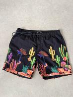 Scotch & Soda Zwembroek L - Cactusprint Nieuw, Ophalen, Maat 52/54 (L), Zwart, Zwemshort