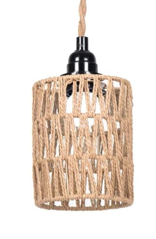 lampenkapjes in rotan / 2 voor € 13,00 - nieuw / ongebruikt, Huis en Inrichting, Lampen | Lampenkappen, Nieuw, Minder dan 25 cm