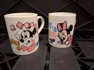 Vintage disney mokken baby mickey & minnie.  beschikbaar voor biedingen