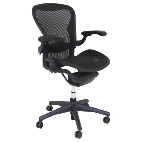 Herman Aeron Type B Bureaustoel Grafiet Refurbished  In zeer, Huis en Inrichting, Bureaustoelen, Zo goed als nieuw, Bureaustoel
