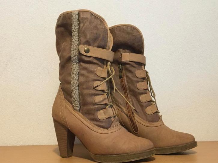 Laarzen. Maat 37, Kleding | Dames, Schoenen, Zo goed als nieuw, Lage of Enkellaarzen, Bruin, Ophalen of Verzenden
