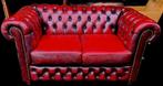 Chesterfield 2 zit bank ossenbloed rood + BEZORGING GRATIS, Gebruikt, ., 150 tot 200 cm, Chesterfield