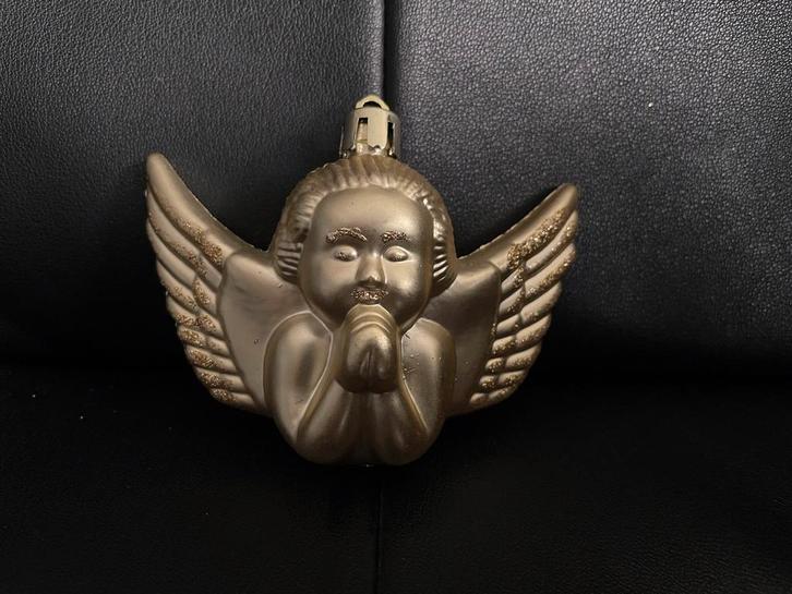 Oude-vintage kerstboomhanger Engeltje goudkleurig, Diversen, Kerst, Zo goed als nieuw, Verzenden