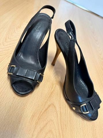 Unieke slingback pumps Catwalk maat 39. Leer uit Italië. 