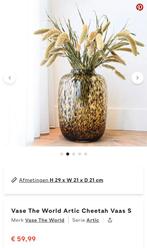 Vase the World Cheetah vaas maat S als nieuw, Ophalen, Overige kleuren, Minder dan 50 cm, Glas