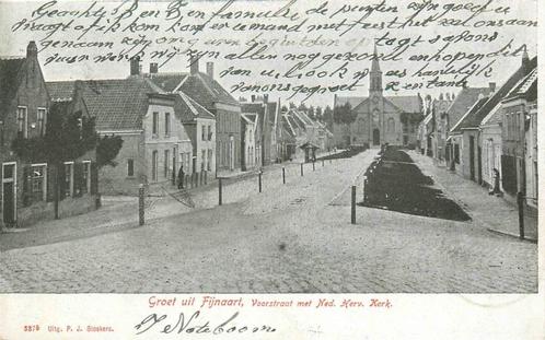 (388-560-023) Fijnaart Voorstraat met Ned. Herv. Kerk, Verzamelen, Ansichtkaarten | Nederland, Noord-Brabant, Verzenden