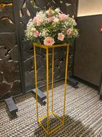 Bruiloft/feest ijzer pilaar goud 100cm (7 st beschikbaar), Huis en Inrichting, Woonaccessoires | Zuilen en Pilaren, Ophalen of Verzenden