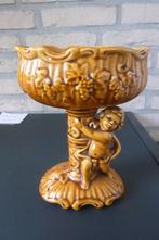 keramieken plantenbakje in de kleur oker, Tuin en Terras, Kunststof, Rond, Ophalen of Verzenden, Minder dan 40 cm