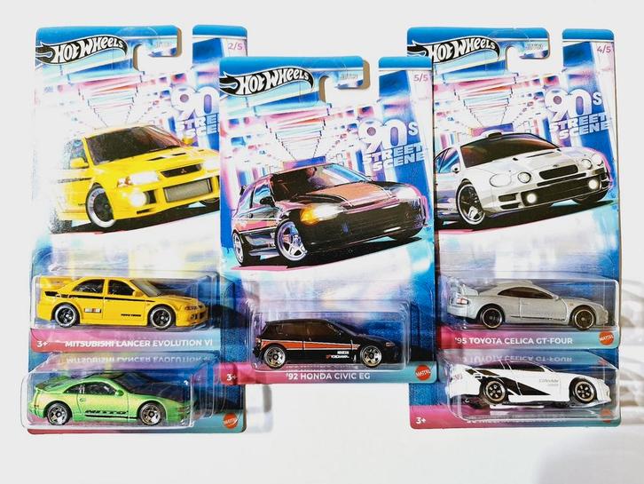 Hot wheels JDM 90s STREET SCENE SET, Hobby en Vrije tijd, Modelauto's | Overige schalen, Nieuw, Auto, Ophalen of Verzenden